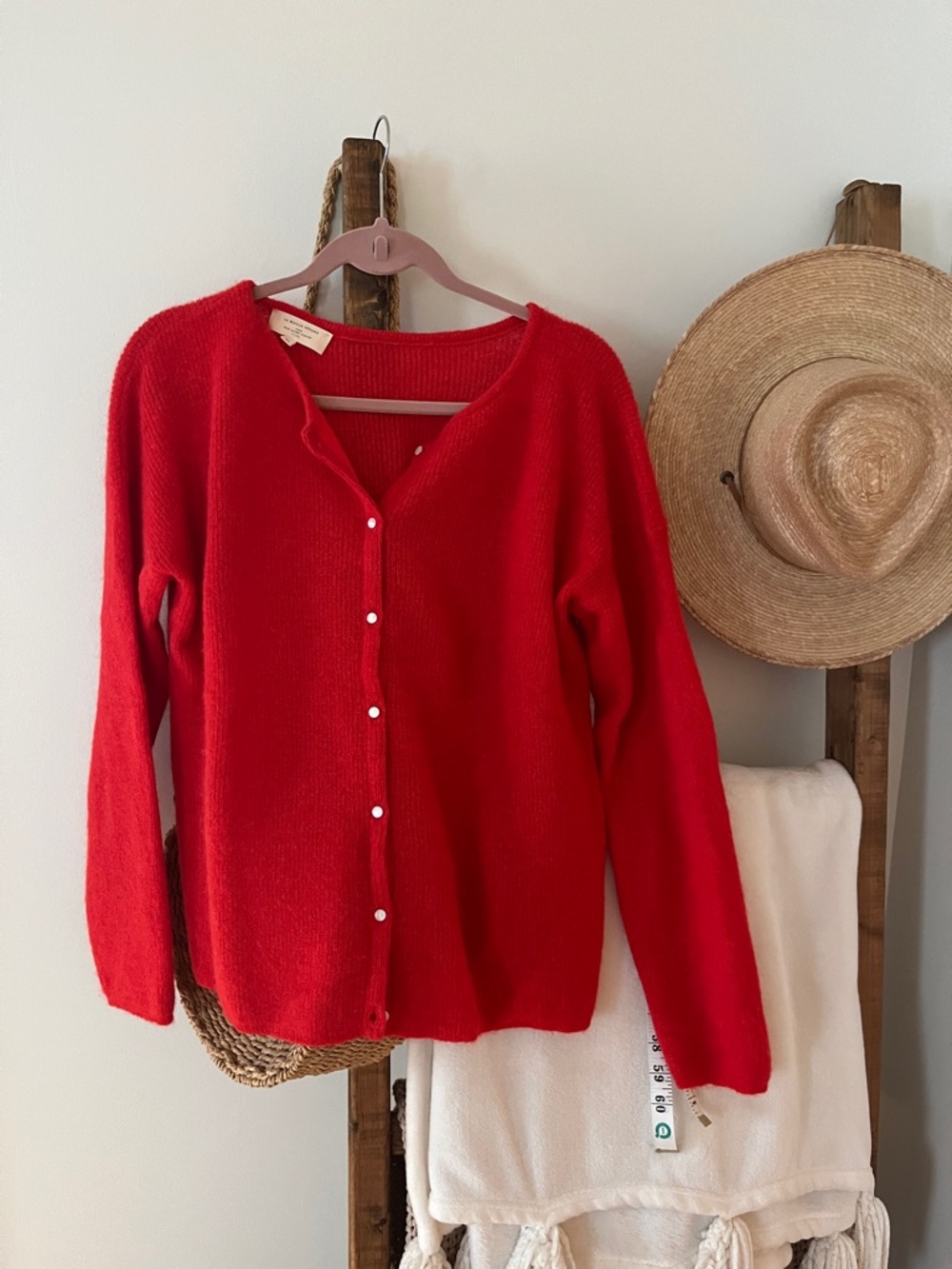 Sezane Red Gaspard Cardigan XL